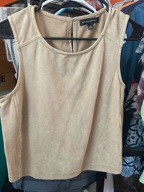 Banana Republic Beige Faux-Suede Sleeveless Camisole